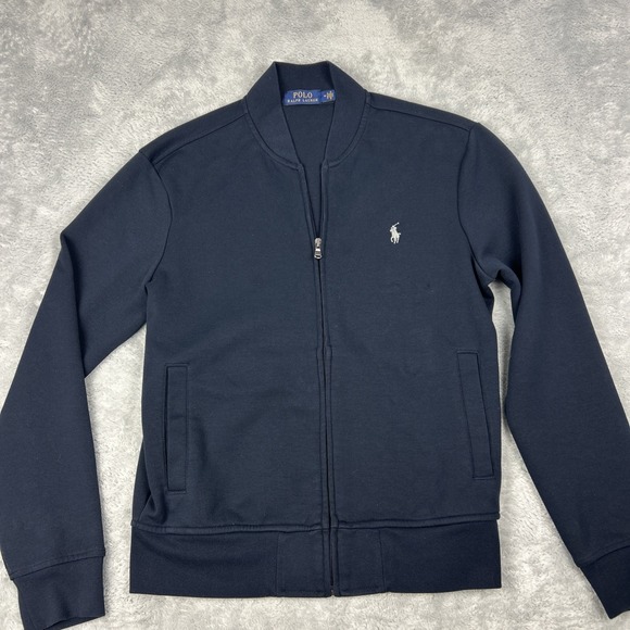 Polo Ralph Lauren Other - Polo Ralph Lauren Men's M Jacket Sweatshirt Blue Full Zip Pony Pockets Preppy